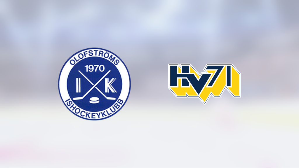 Fem mål av Joel Abrahamsson när  HV71 J18 gick upp i topp