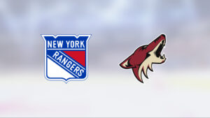 Ryck i sista perioden avgjorde för NY Rangers hemma mot Arizona Coyotes