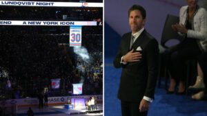 Henrik Lundqvist hyllades inför fullsatt Madison Square Garden