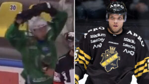 Skandal i ICEHL efter rasistisk gest mot förre AIK-backen Derek Joslin