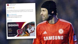 Petr Cech gör comeback – som hockeymålvakt