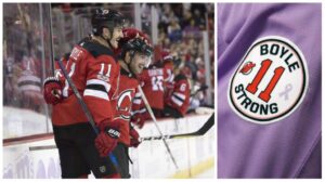 Anordnade Hockey Fights Cancer-kväll – då gjorde cancersjuke spelaren mål