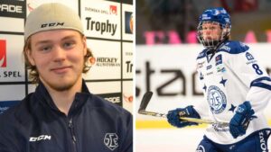 Ville ha en bra roll i juniorlaget – nu spelar 18-åringen SHL-kval i första backpar