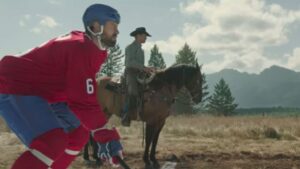 NHL-stjärnans utmaning: ett race mot en cowboy på häst