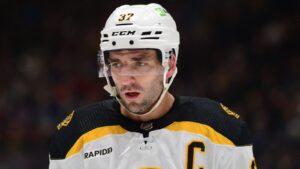 Patrice Bergeron förklarar beslutet att lägga av