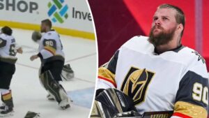 TV: Robin Lehner kastade handskarna – tvingades lämna matchen