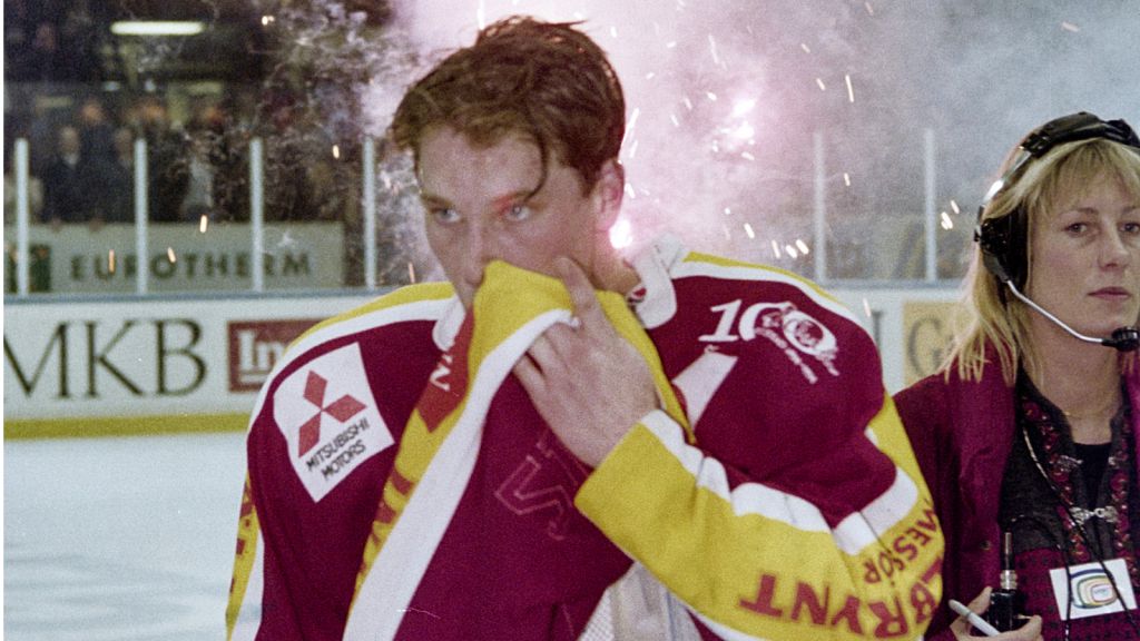 Det blev hjärtekross för Peter Forsberg i SM-finalen 1994.