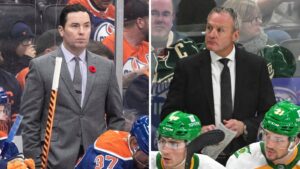 Jay Woodcroft och Dean Evason assisterade coacher för Kanada på hockey-VM