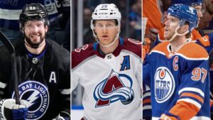 Connor McDavid, Nikita Kucherov och Nathan MacKinnon gör upp om Hart Trophy