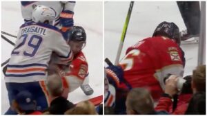 Leon Draisaitl sänkte Aleksander Barkov – som utgick med skada