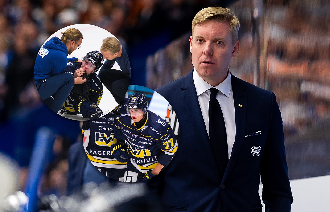 Mardröm för HV71 – duon fördes till sjukhus: “Ser inte bra ut”