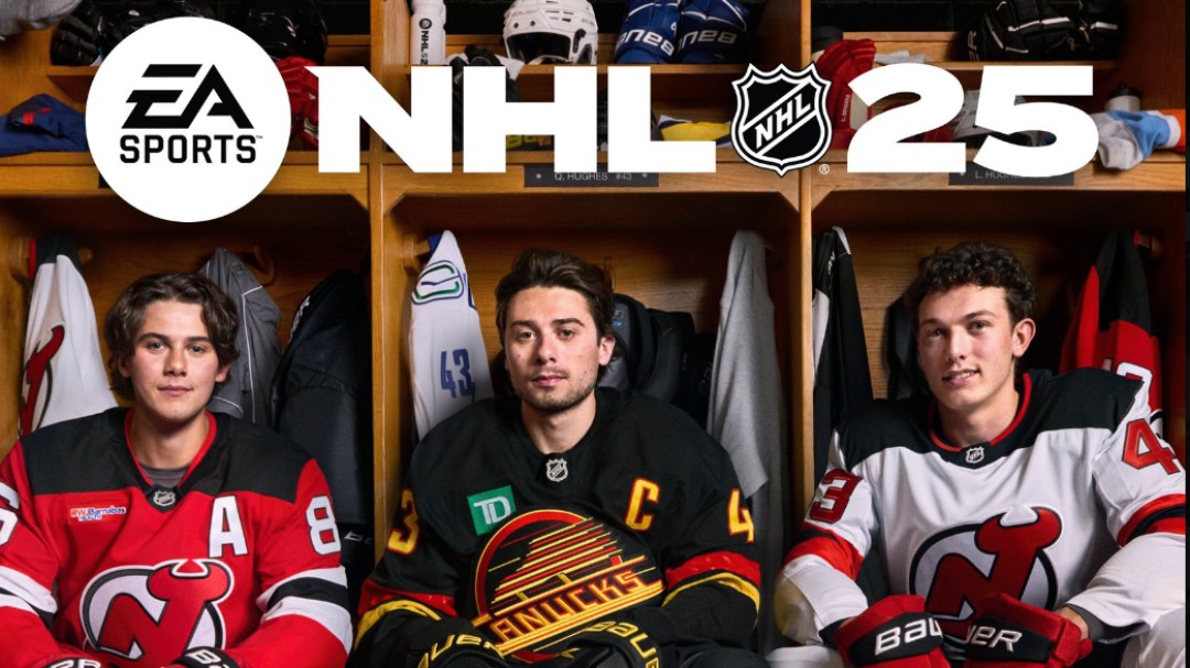 Bröderna Hughes pryder omslaget till EA Sports NHL 25