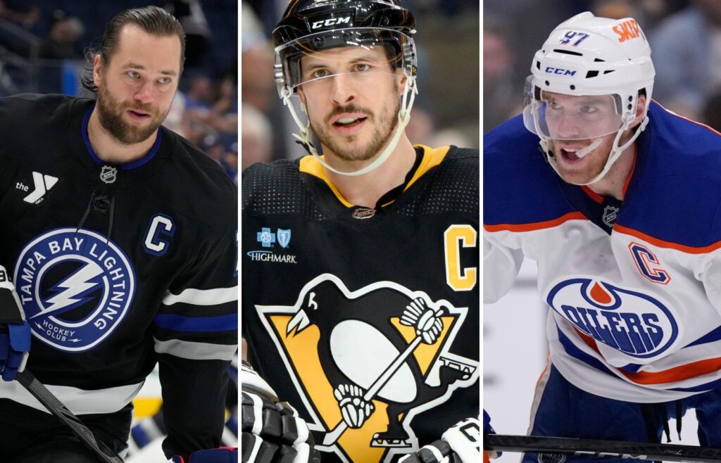 Victor Hedman, Sidney Crosby och Connor McDavid är tre av NHL:s lagkaptener 2024/25.