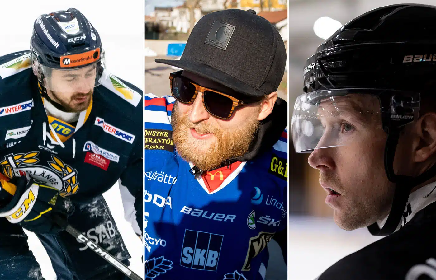 Matej Galbavy, Matias Sointu och Shane Heffernan är viktiga importspelare i sina respektive lag den här säsongen i Hockeyettan. Foto: Bildbyrån