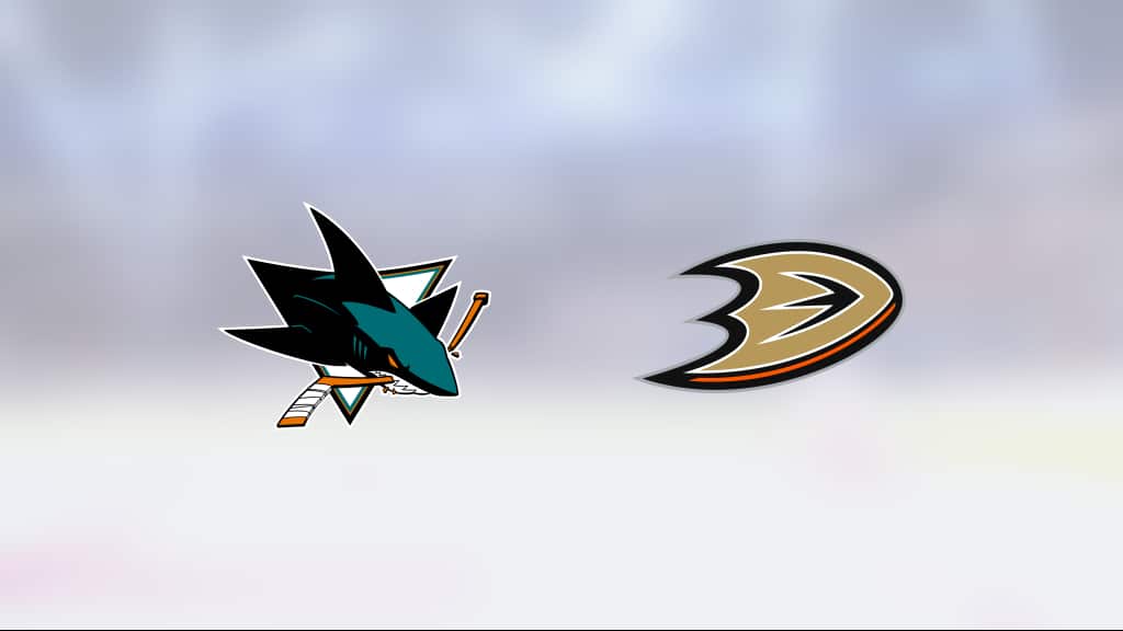 Anaheim Ducks ryckte i sista perioden och vann mot San Jose