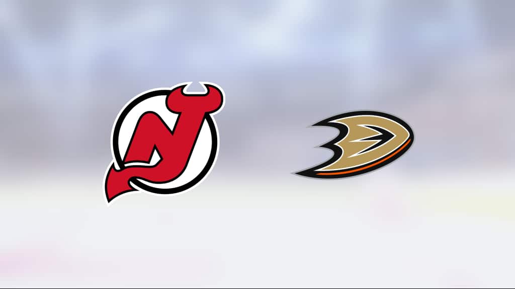 New Jersey ny serieledare efter seger mot Anaheim Ducks