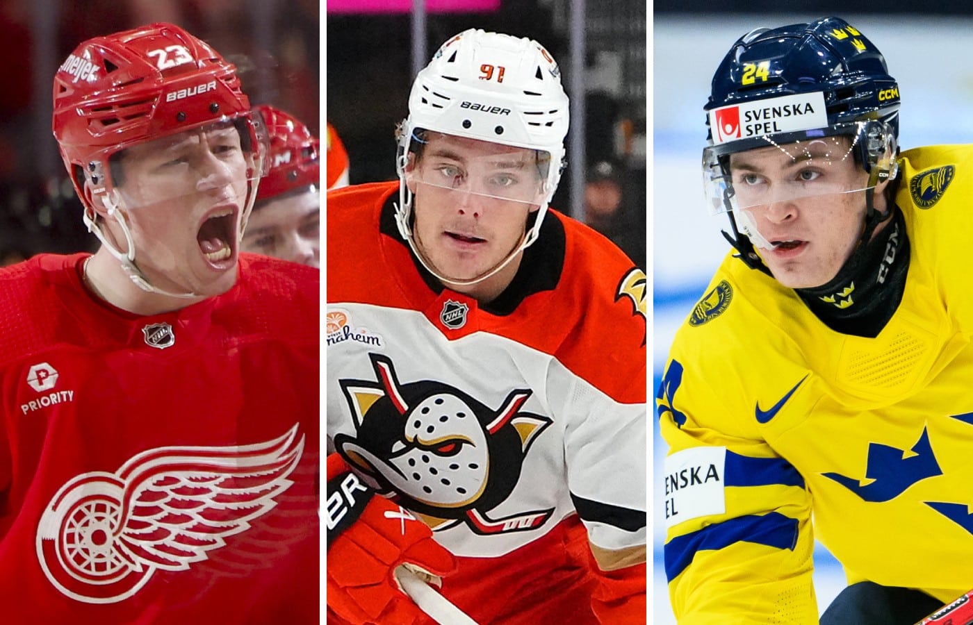 Tre svenskar rankas bland största NHL-talanger