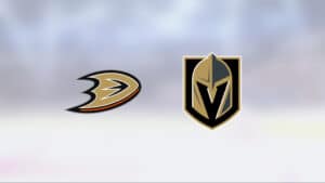 Vegas vann med 3-2 borta mot Anaheim Ducks