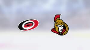 Carolina i serieledning i NHL efter 4-0 mot Ottawa