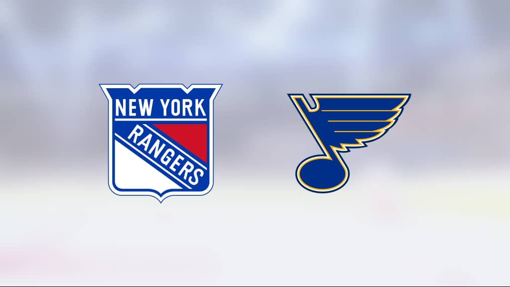 St Louis ryckte i sista perioden och vann mot NY Rangers