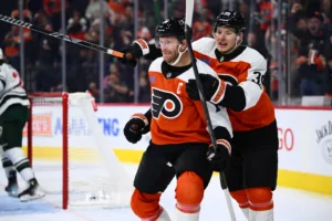 Scott Laughton det stora utropstecknet när Philadelphia slog Detroit