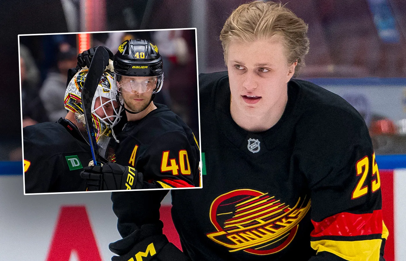 NHL-debuterade – intill Elias Pettersson: ”Betyder mycket”