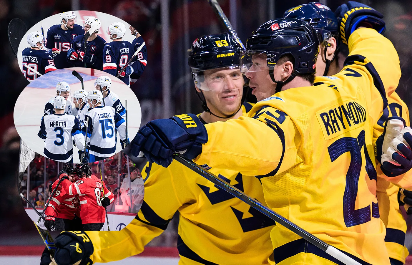 NHL-klubbarna med flest spelare i 4 Nations