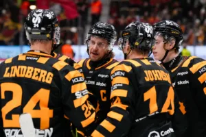 Två mål för Rickard Hugg när Skellefteå vann mot Färjestad
