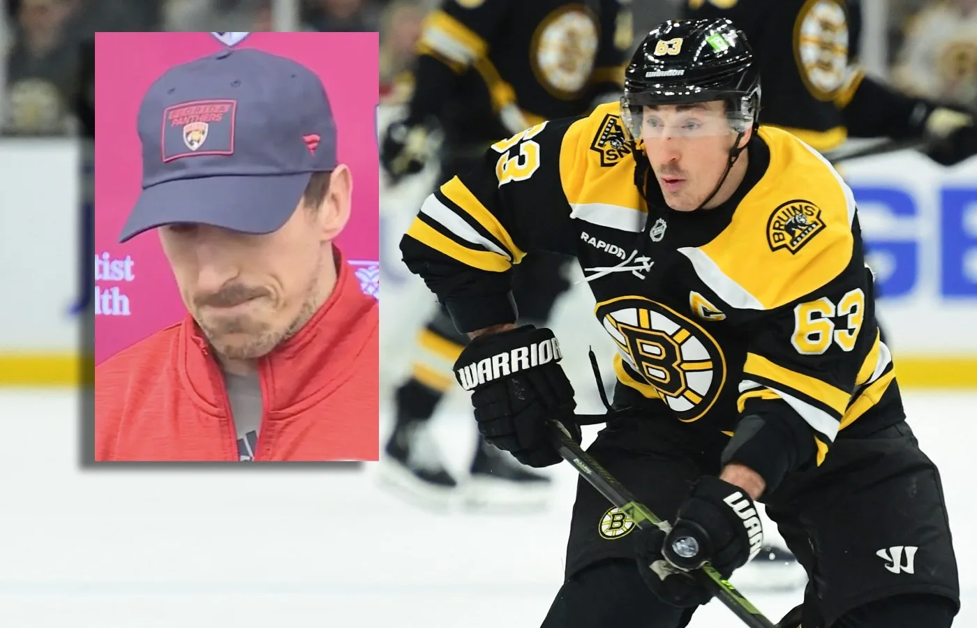 Brad Marchand blir känslosam när han pratar om flytten från Boston bruins till Florida Panthers.