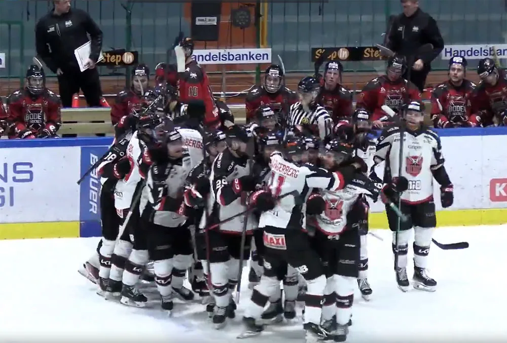 Hudiksvall fick rejält motstånd, men slog ändå ut Boden med 3-0 i matcher. Foto: Skärmdump