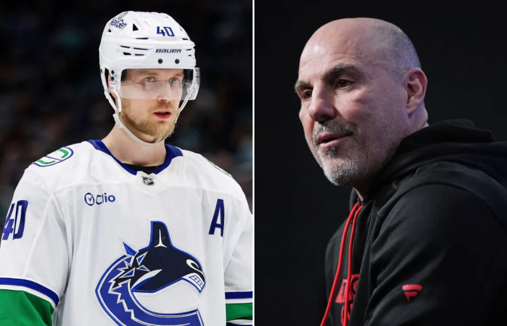 Elias Pettersson och Rick Tocchet
