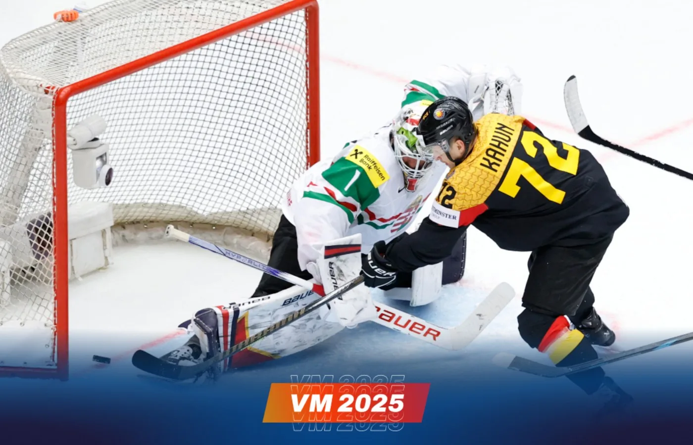 Storseger för Tyskland mot Ungern i hockey-VM