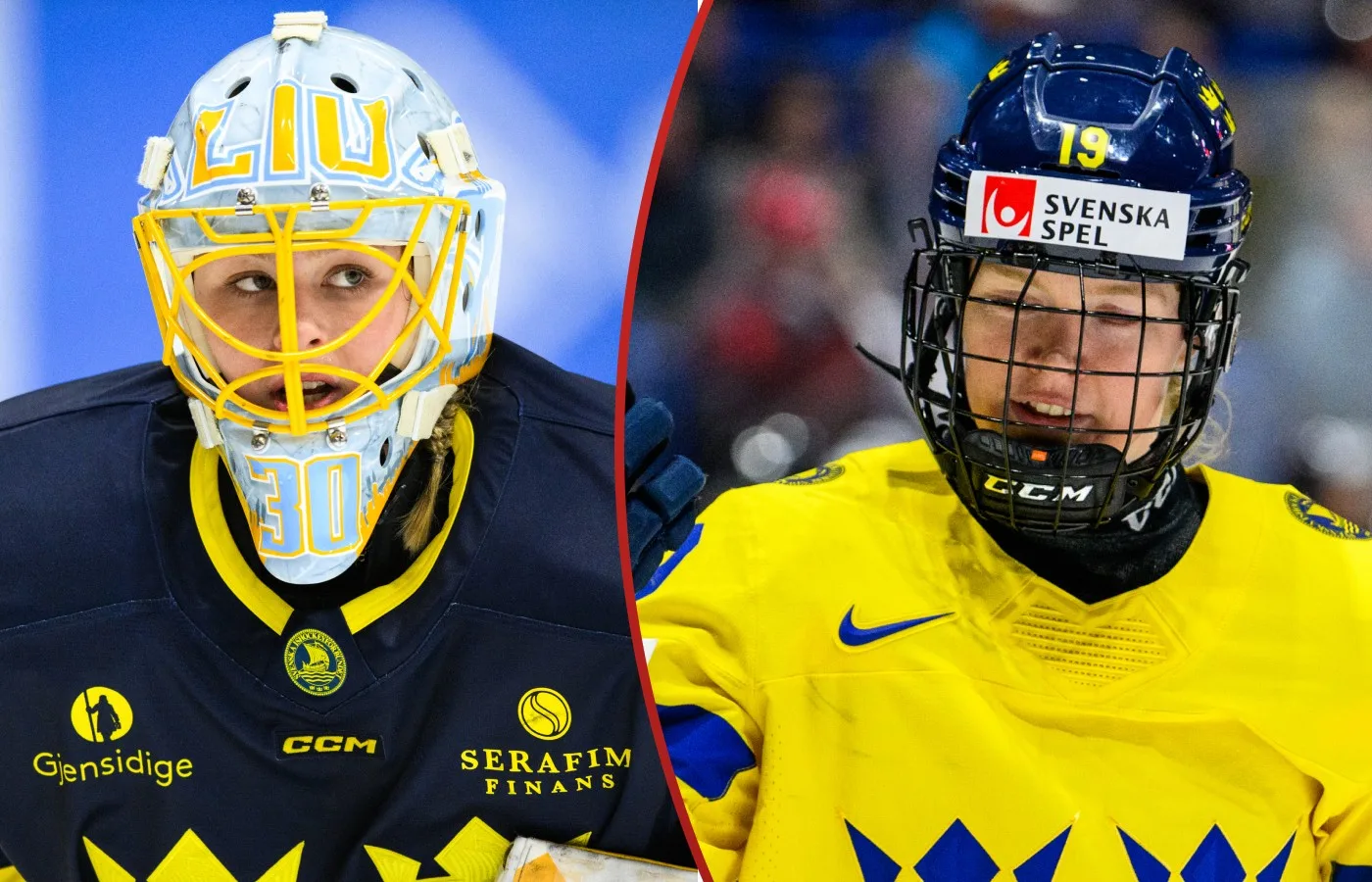 Tindra Holm och Sara Hjarmarsson PWHL-draften