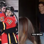 Här överraskas NHL-spelaren – av Gaudreaus fru