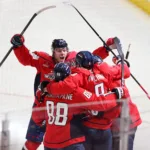 Aljaksej Protas i målform när Washington vann mot NY Islanders