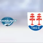 Timrå IK U18:s Max Persson bakom två mål i segern mot Ö-vik Hockey J18
