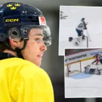 Svenskens miss i NHL-debuten: ”Sade åt honom att bita ihop”