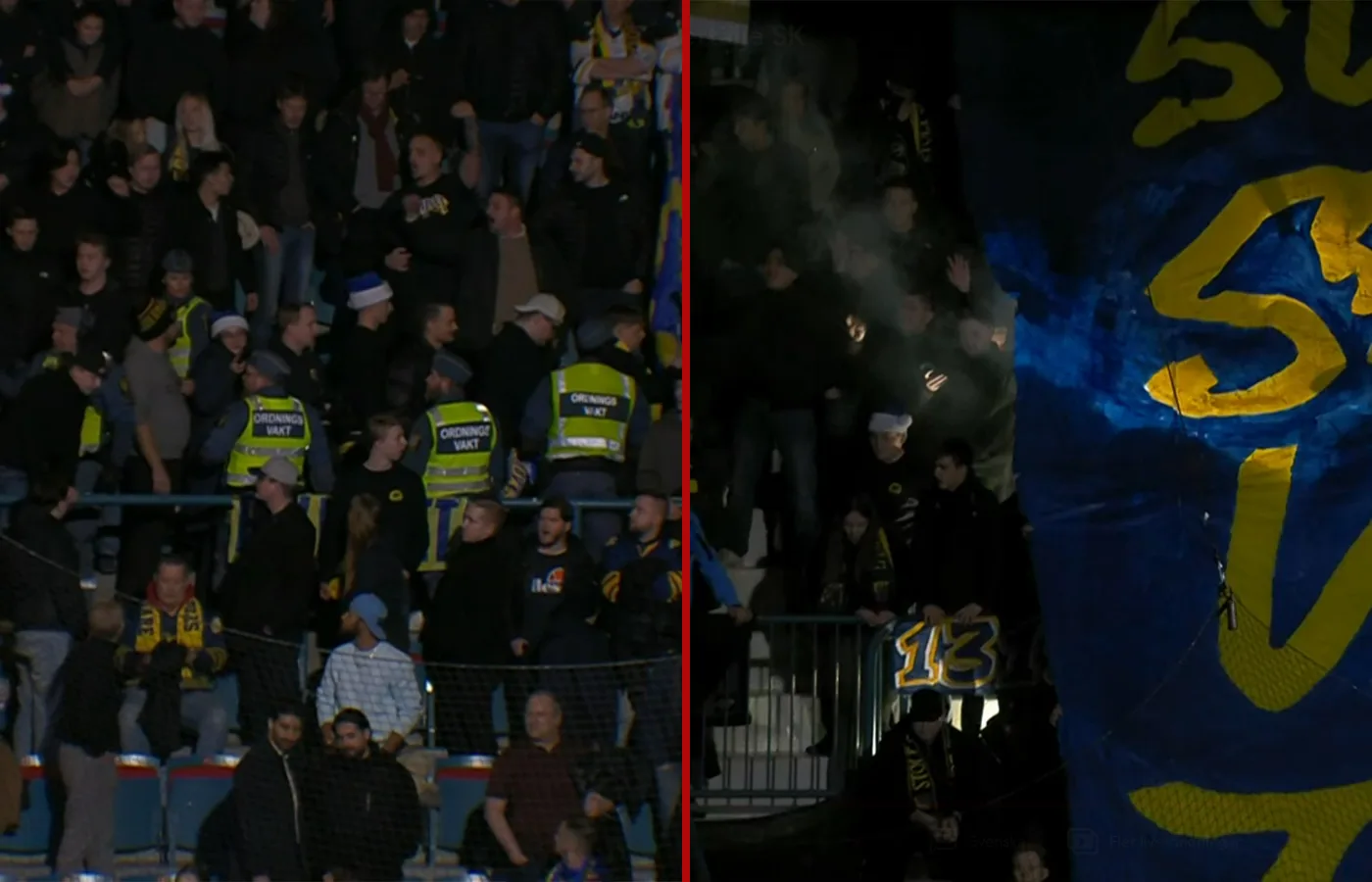 JUST NU: 08-derbyt skjuts upp – efter pyroteknik