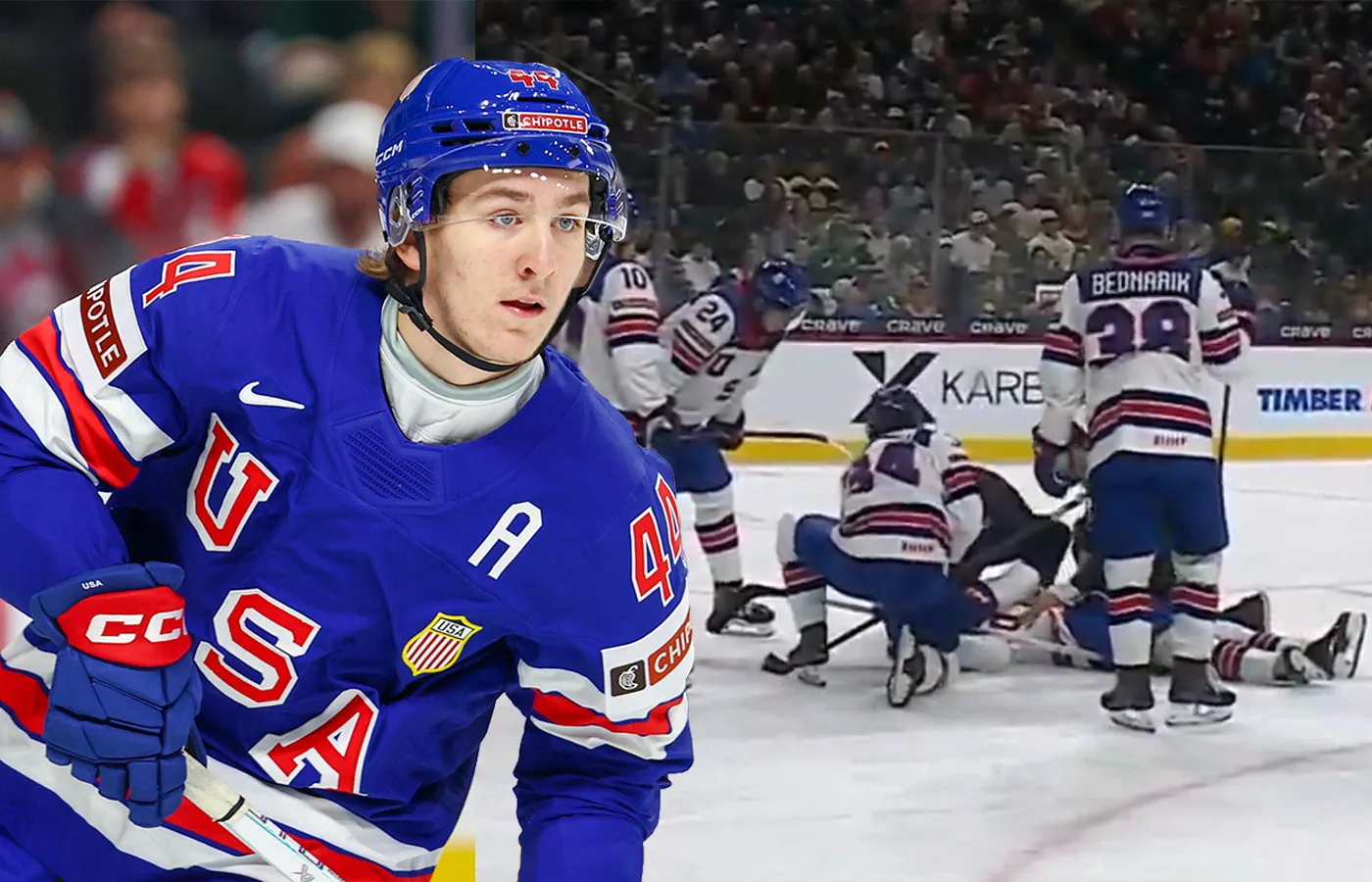 Otäcka bilderna inatt: USA-stjärnan förd till sjukhus