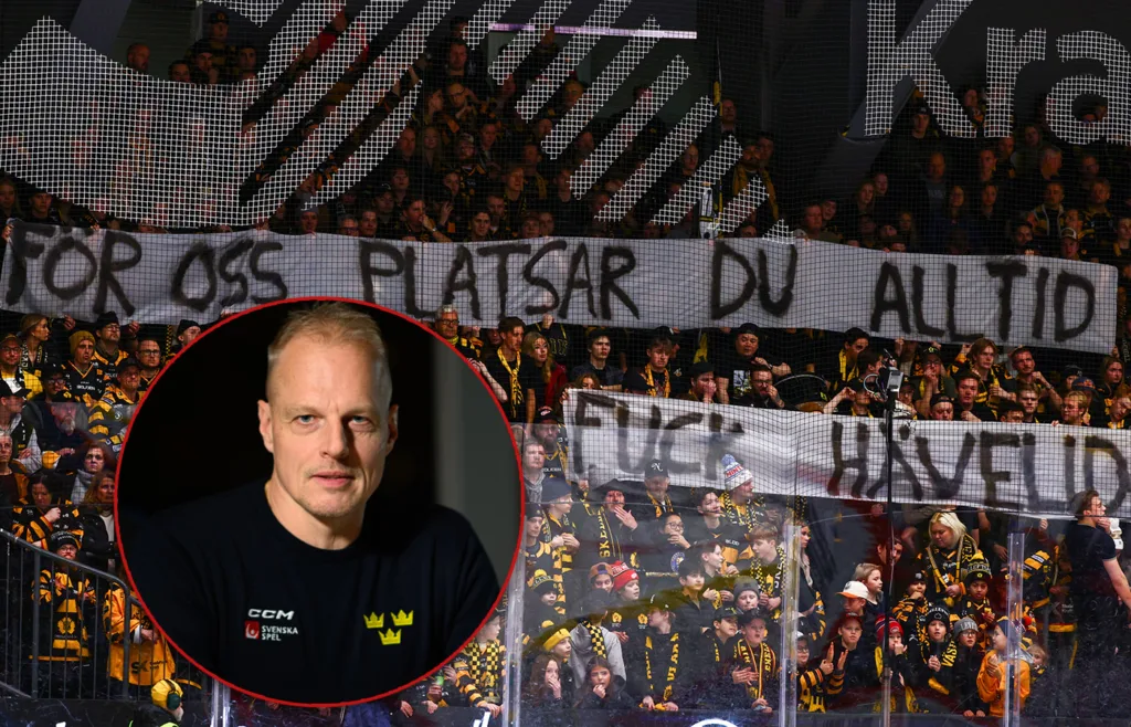 Skellefteå banderoll. Magnus Hävelid. Valter Lindberg.