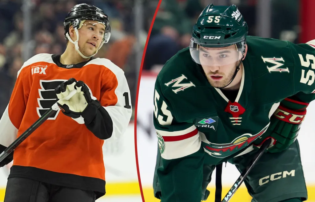 Bobby Brink. David Jiricek. Philadelphia Flyers. Minnesota Wild. NHL.
