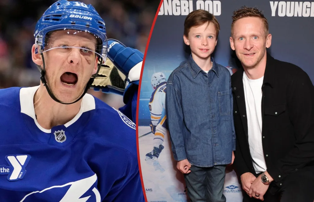 Corey Perry med sonen Griffin