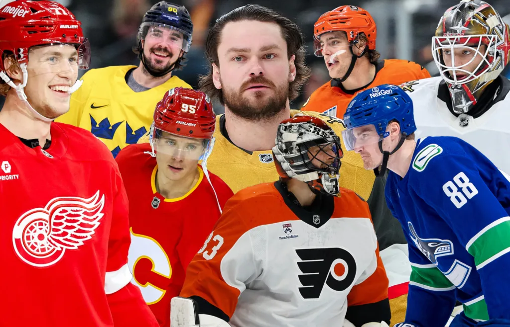 NHL- och AHL-svenskar med utgående kontrakt 2026.