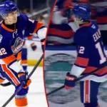 Här gör Victor Eklund sitt första mål i AHL