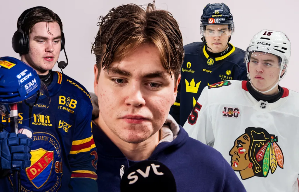 Anton Frondell. Djurgården. Tre Kronor. Chicago Blackhawks.