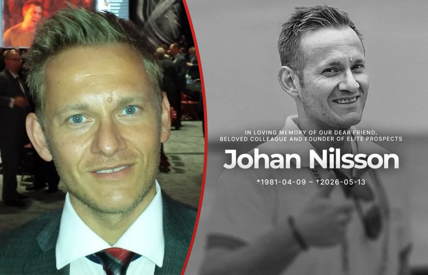 EliteProspects-grundaren Johan Nilsson död – blev 45 år
