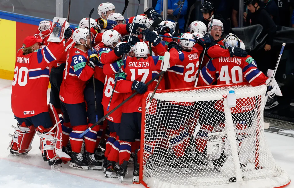 Norge. Tjeckien. Hockey-VM.