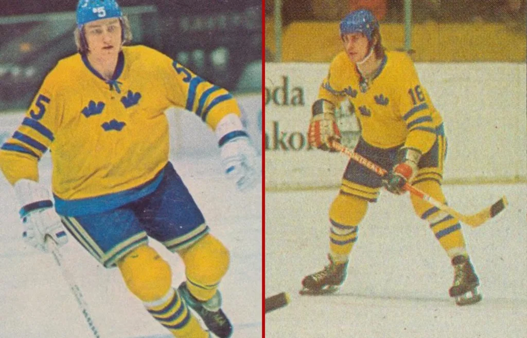 Börje Salming. Dick Yderström. Tre Kronor.