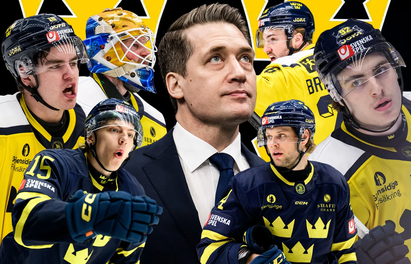 Sam Hallam. Tre Kronor. Hockey-VM.